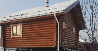 Баня из оцилиндрованного бревна под ключ в Белой Калитве - от 132457 рублей
